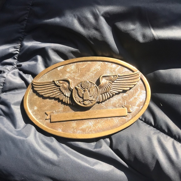 Vintage Aviator's Wings Belt Buckle Collector's Series USAF Aircrew Member Brass - Picture 8 of 9